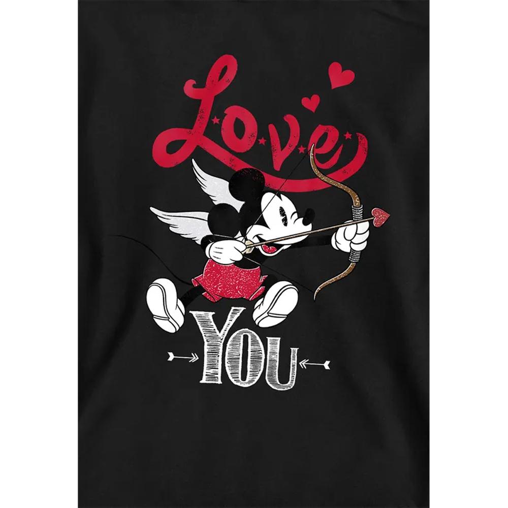 Disney Dětská/Dětská Mikina s kapucí Love You Mickey Mouse Kupid Valentýn