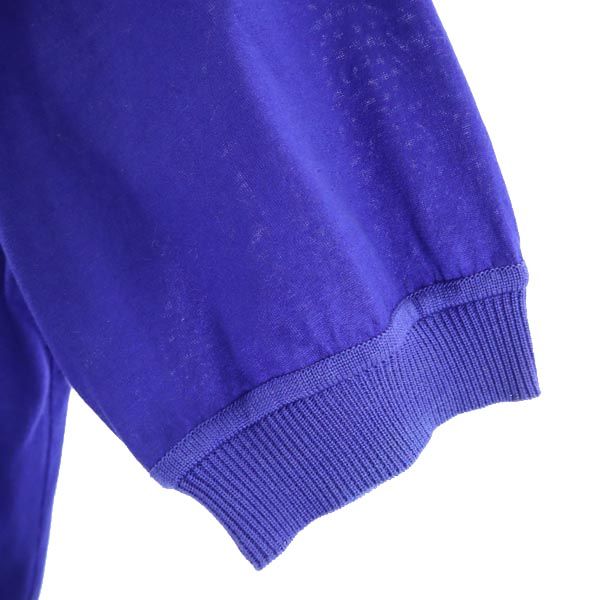 Yves Saint Laurent 90s Short Sleeve Half Button Shirt M Blue Women Used