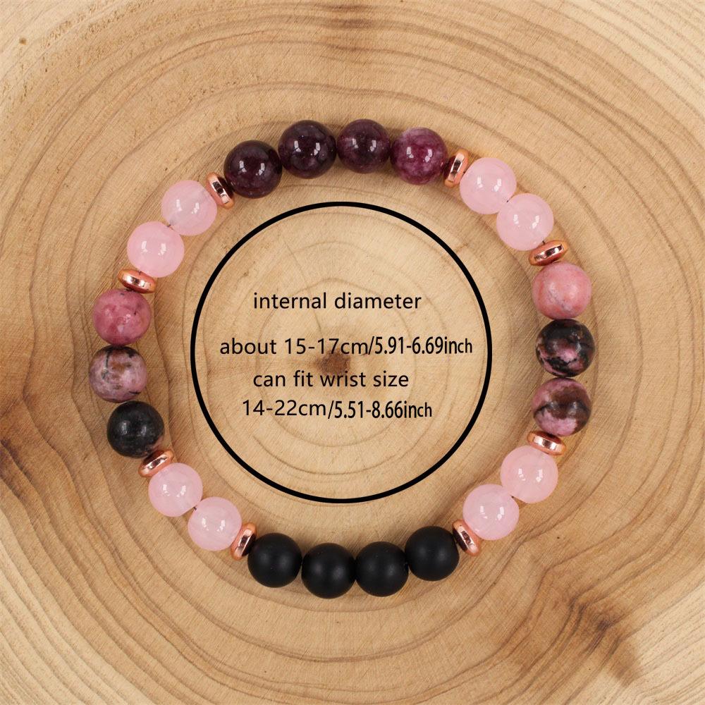 Natural gemstone Pomegranate Stone Bead Bracelet charm Women Garnet Charm Bangles Friendship Gift