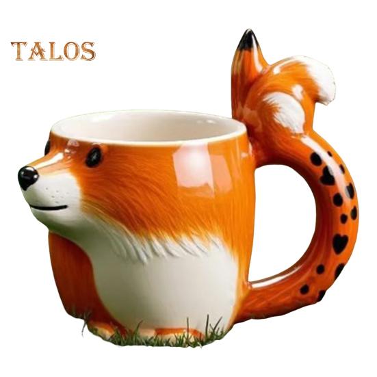 

Кофейная чашка в виде белки, 3D-кружка для чая в виде милой лисы, креативная чашка с изображением животных, креативный подарок на день рождения для друзей и детей Fox