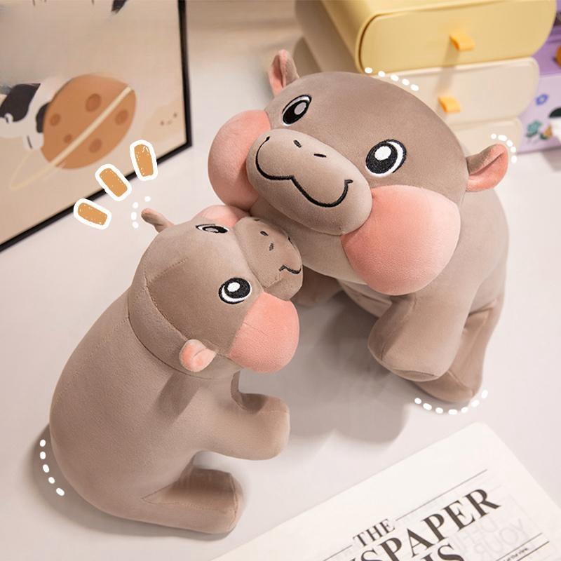 30/38CM Hipopotam Drăguț Gras cu Picioare Scurte Jucărie de Pluș Pluș Moale Hipopotam Kawaii Animal de Pluș Păpușă Decor Cameră Cadou Ziua Copiilor