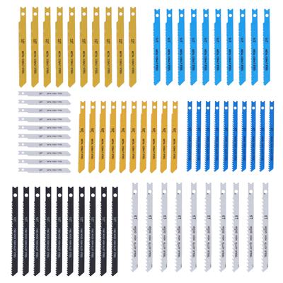 70 Pcs Jigsaw Blade Set 6 8 10 14 18 24 32TPI High Carbon Steel U Shank Jig Saw Blades for Wood