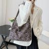 Cloth Canvas Bag Korean Style Women's Handbag Fashion Leopard Print Shoulder Bag  Shopping
