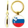National Flag Double-Sided Keychain Korea, Serbia, Russia, Slovenia, Argentina, The United States,Turkey, Spain,Dominica Keyring