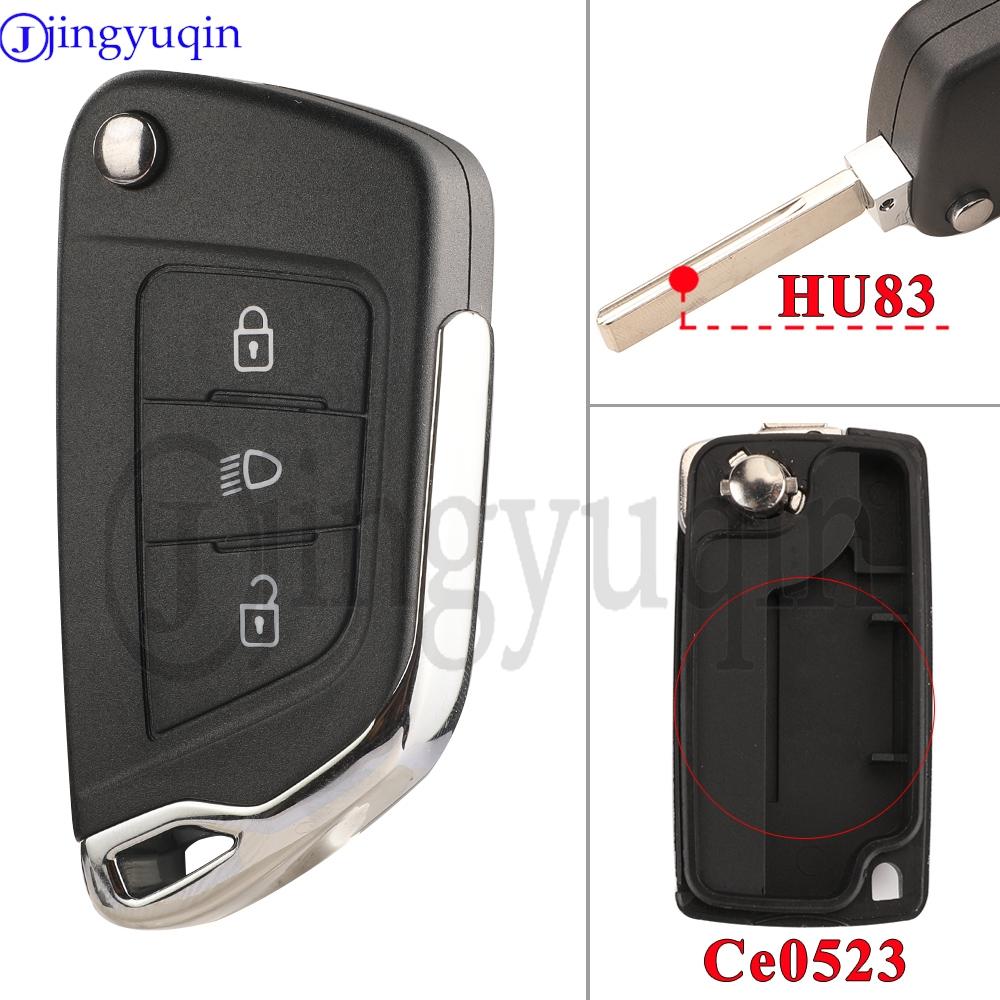 Guscio Chiave Auto Pieghevole Modificato Jingyuqin Ce0536/0523 Hu83 Va2 Per Peugeot 107 207 307 407 306 308 408 508 Citroen C2 C3 C4