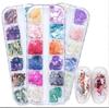 Iridescent Abalone Shell Nail Art Fragments: Ultra-Thin, Sparkly, Irregular 12-Piece Set