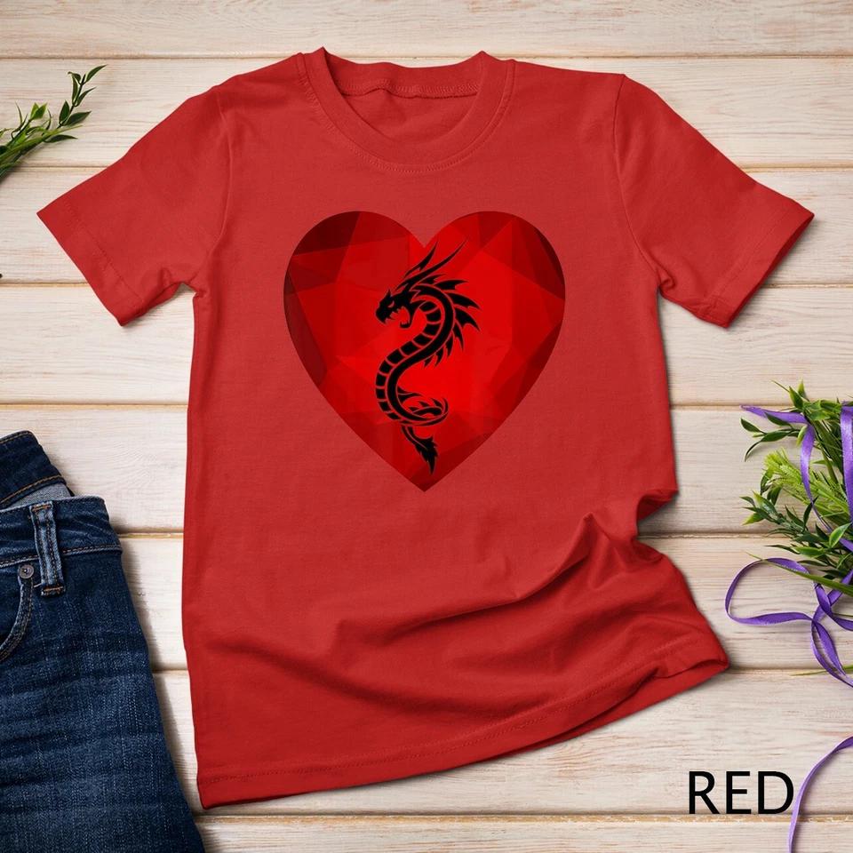 Dragon Valentines Day Heart Women Dragon Lover valentine T-Shirt Unisex 10