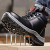 high steel toe work boots leather safety shoes for winter waterproof work shoes men anti smash anti puncture industrial shoes