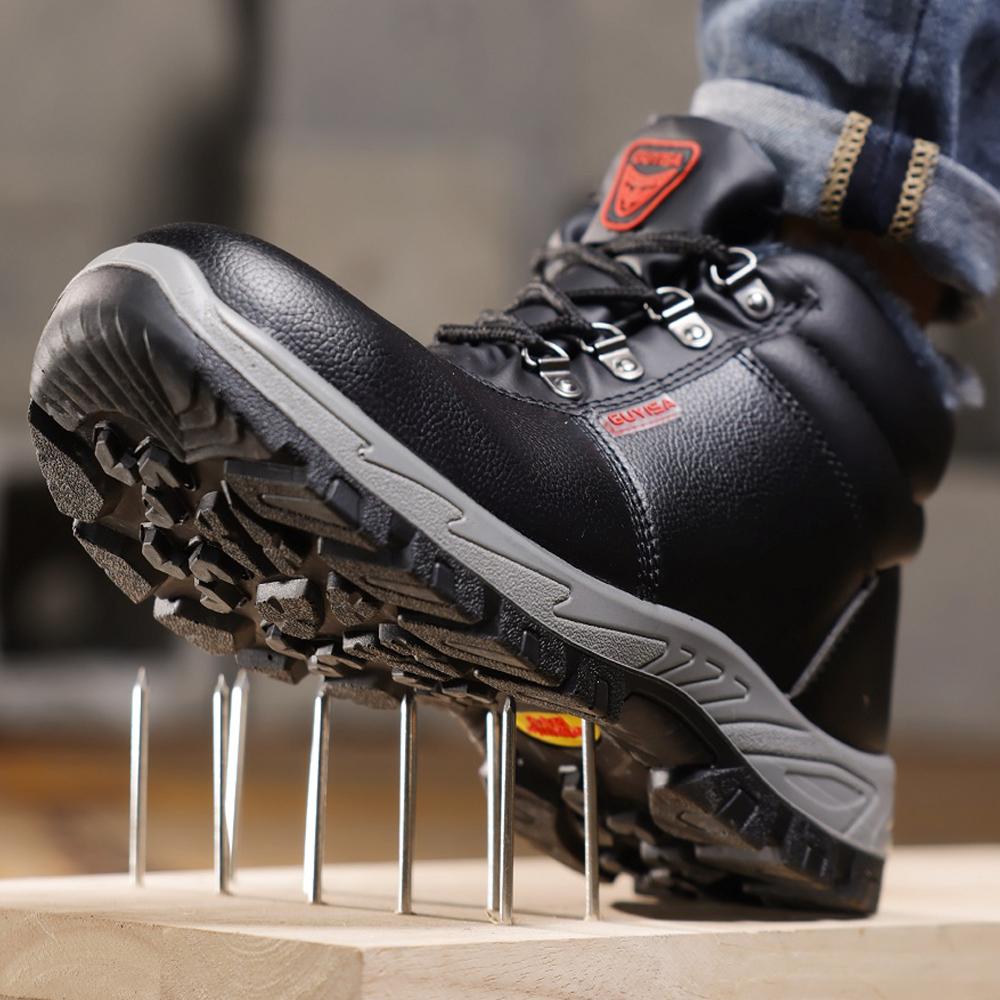 high steel toe work boots leather safety shoes for winter waterproof work shoes men anti smash anti puncture industrial shoes