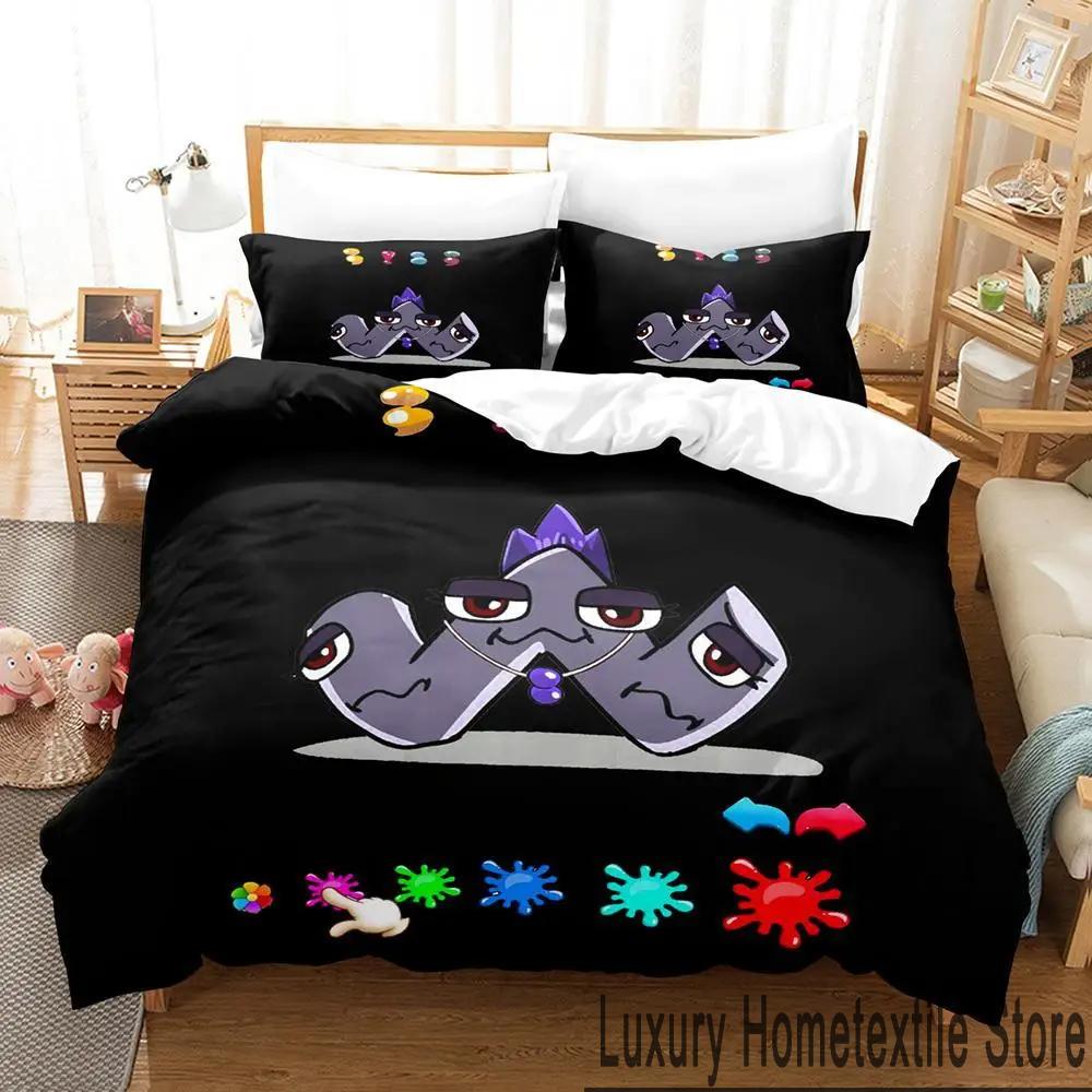 3D Print Cartoon Alphabet Lore A-Z Bedding Set Boys Girls Twin Queen King Size Duvet Cover Pillowcase Bed Boys Adult
