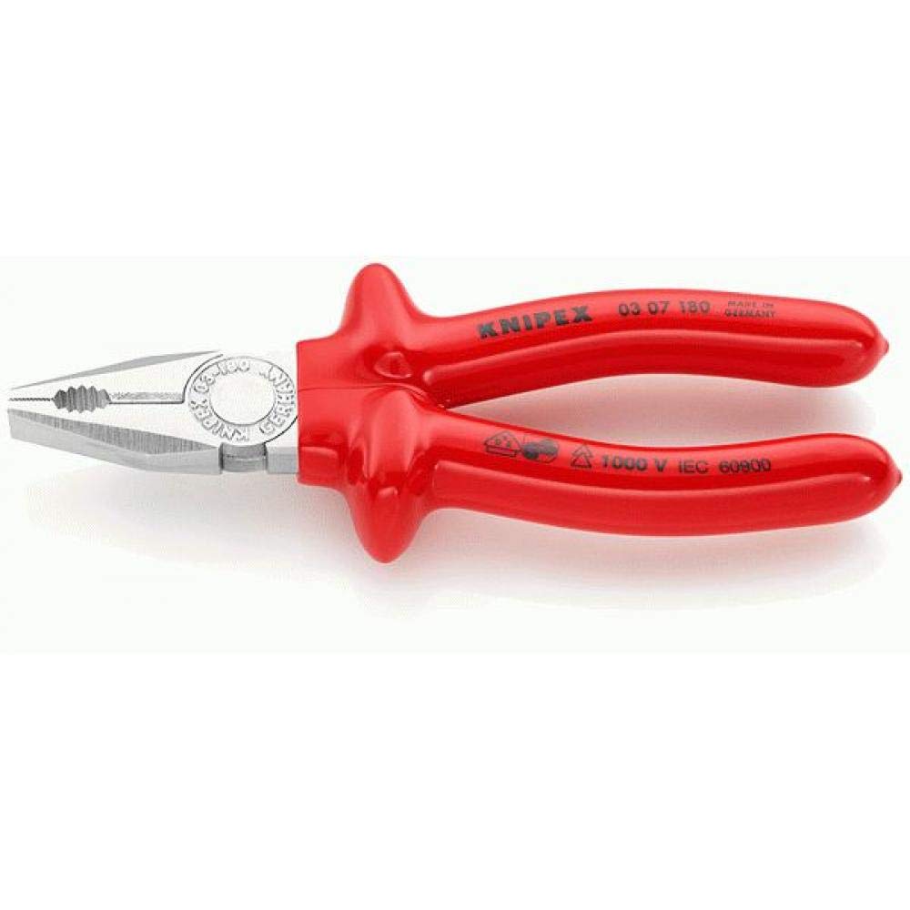 

KNIPEX 0307-180 Изолированные плоскогубцы, 1000 В