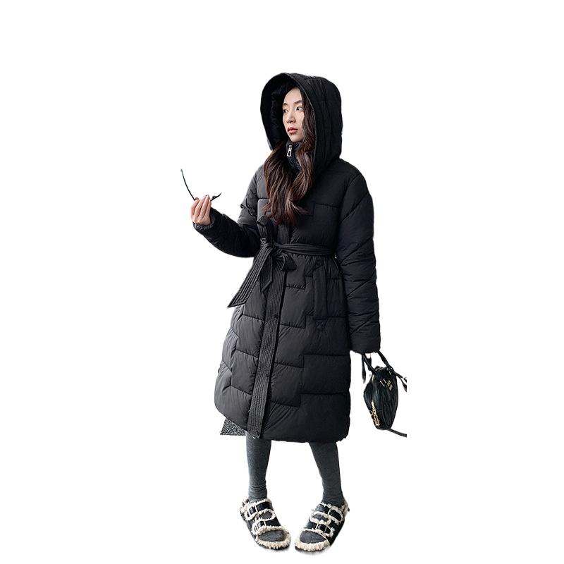 Winter Women's Thickened Knee-length Cotton-padded Clothes Women's Waist Slim-fitting and Thin High-end Cotton Clothes Jacket