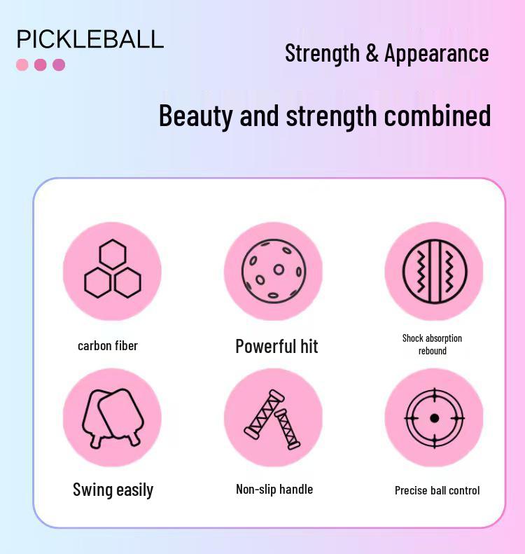 Frosted T700 Carbon Fiber Pickleball Paddle Set with Cloth Pattern