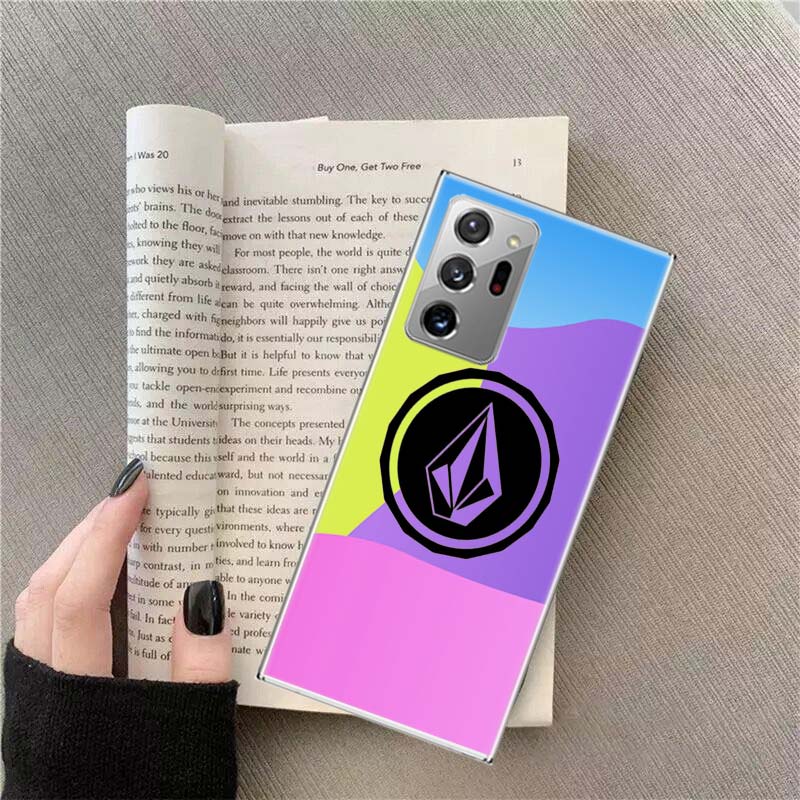 Volcom Logo Phone Case for Samsung A17 A37 A57 A54 A14 A24 A34 A07 A04S A02S A12 A22 A32 A52S A16 A26 A36 A56 A72 Galaxy Note 20