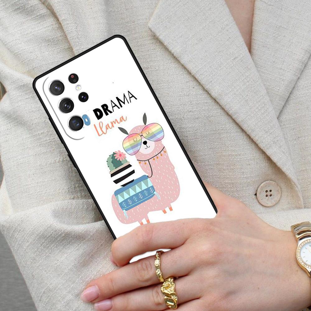No Drama Prob Llama Lama Cell Phone Case for Samsung Galaxy S26 Ultra S25 S24 S23 S22 S21 S20 Note10 Cover