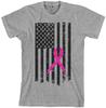 Pink Ribbon Breast Cancer Awareness Flag Men's T-Shirt