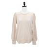 Shiz Madam Women S Pearl Necklace Decoration Balloon Sleeve Knit Top T57213