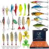 24-teiliges Angelköder-Adventskalender-Geschenkset für Angler mit verschiedenen weichen und harten Ködern