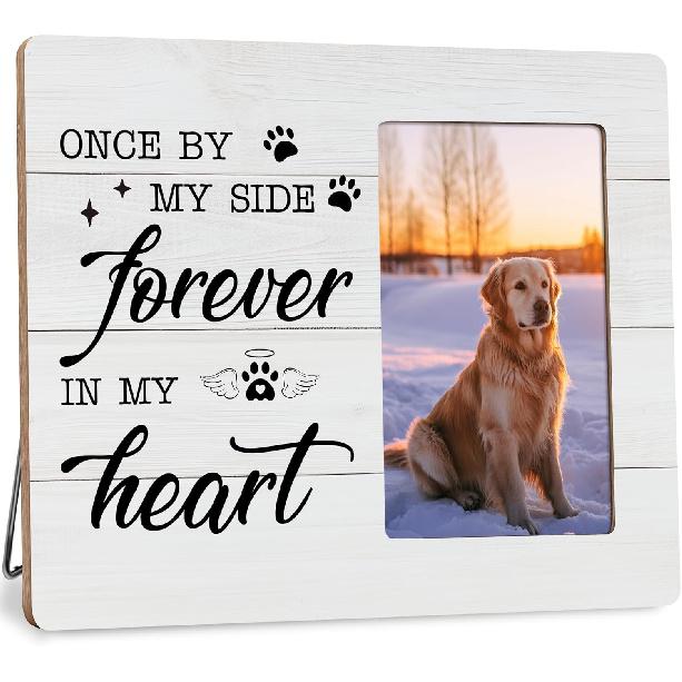 Pet Memorial Gifts for Dogs Remembrance Picture Frame, Loss of Dog Sympathy Gift, My Hardest Goodbye Frames Fits 4x6 Photo