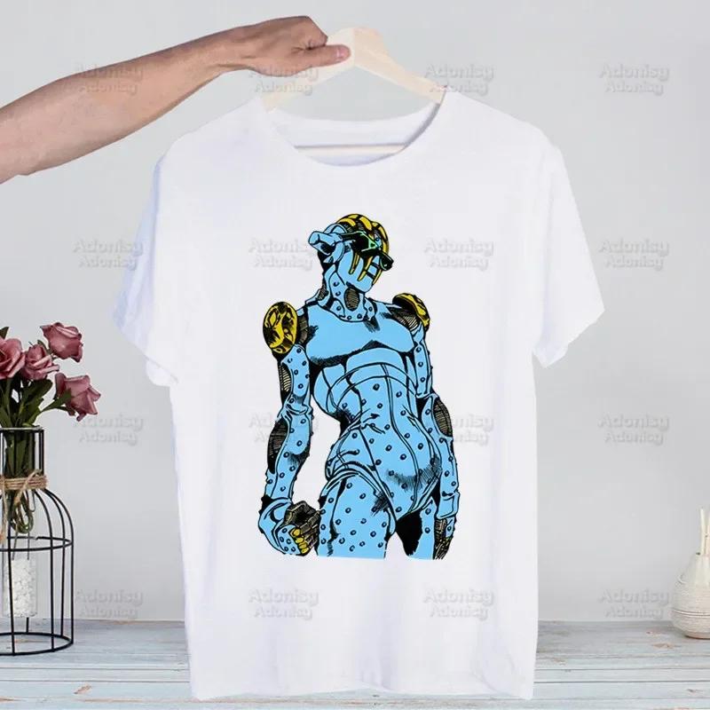 Jojo Bizarre Adventure Men Hip Hop T Shirt Harajuku Jolyne Cujoh TShirts Short Sleeve Casual T-Shirt Stone Ocean Tops Tees