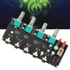 4 Way Stereo Mixer Board 4 In 1 Out Adjustable Volume DIY Sound Source Reverberator Driver Headphone