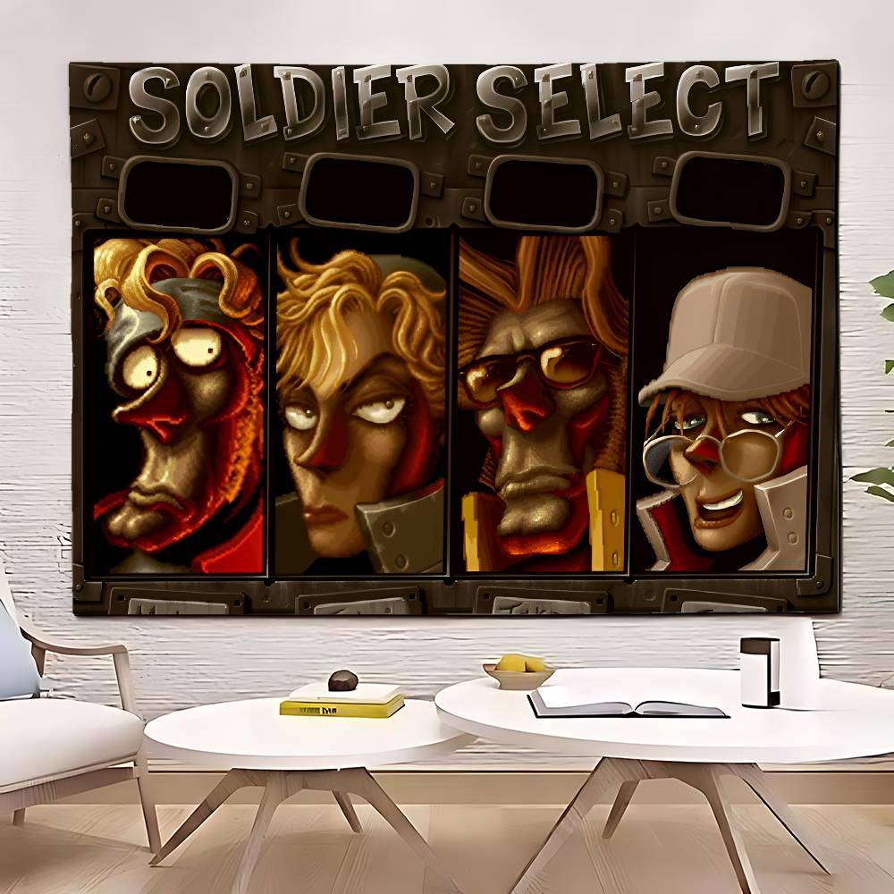 Retro Game MMetal SSlug Gamer Tapestry Customizable Tapestries Of Various Styleswall Hangings Photo Printingwall Hangings