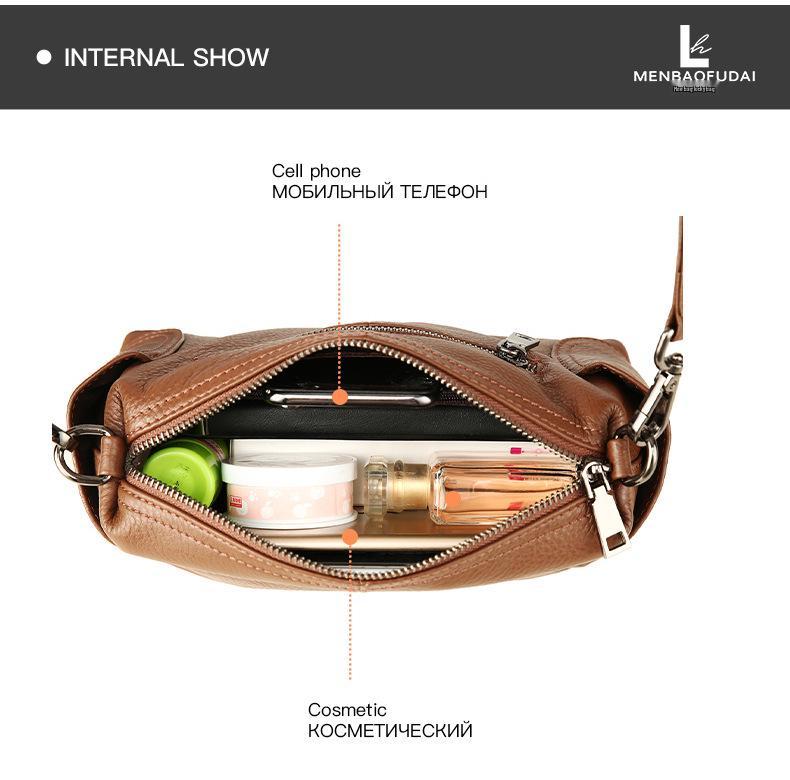 European & American Fashion Single Shoulder Crossbody Bag – Women's Leather Small Mummy Bag