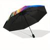 1pc Butterfly Wings Automatic Open/close Folding Umbrella, Compact Portable Travel Umbrella, Durable Construction Yy250809136