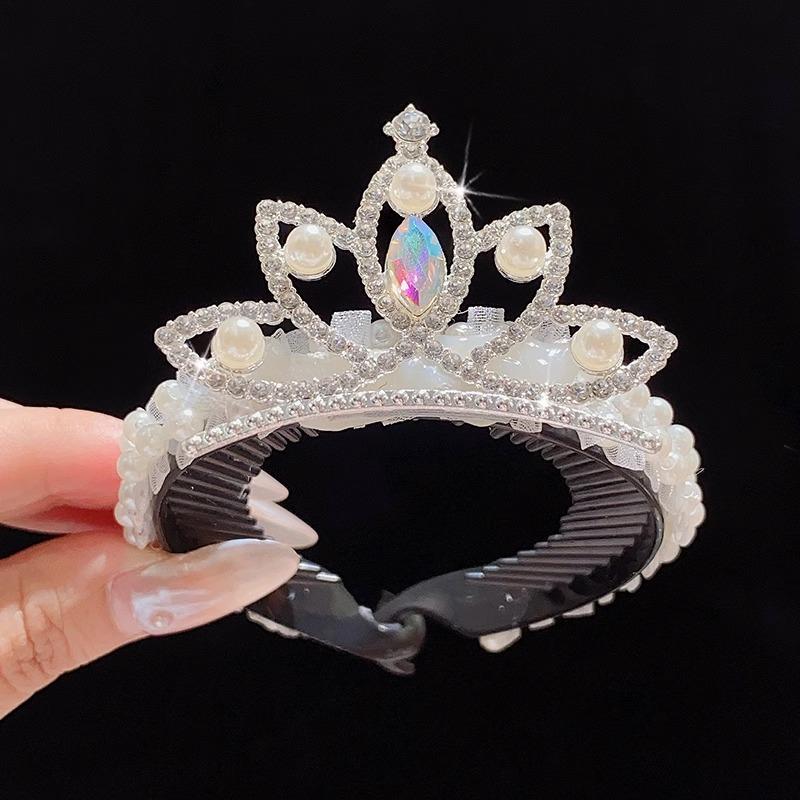 Crown Headdress Children's Summer Ball Head Artifact Twist Clip Girls Hair Accessories Ponytail Buckle Baby Hairpin