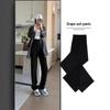 2025 Women's Summer Black Wide-Leg Drape Suit Pants