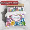 3'lü Nevresim Takımı (1*Nevresim Kılıfı + 2*Yastık Kılıfı, Çekirdeksiz), Kişiye Özel İsimli Care Bears Desenli Nevresim Takımı, Ev Yatak Odası Dekorasyon Hediyesi