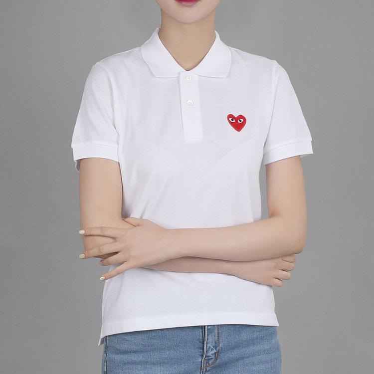 Comme des Garçons PLAY (WMNS) COMME Des GARCONS PLAY Polo Red Emblem 'White' Women's AZ-T005-051-5