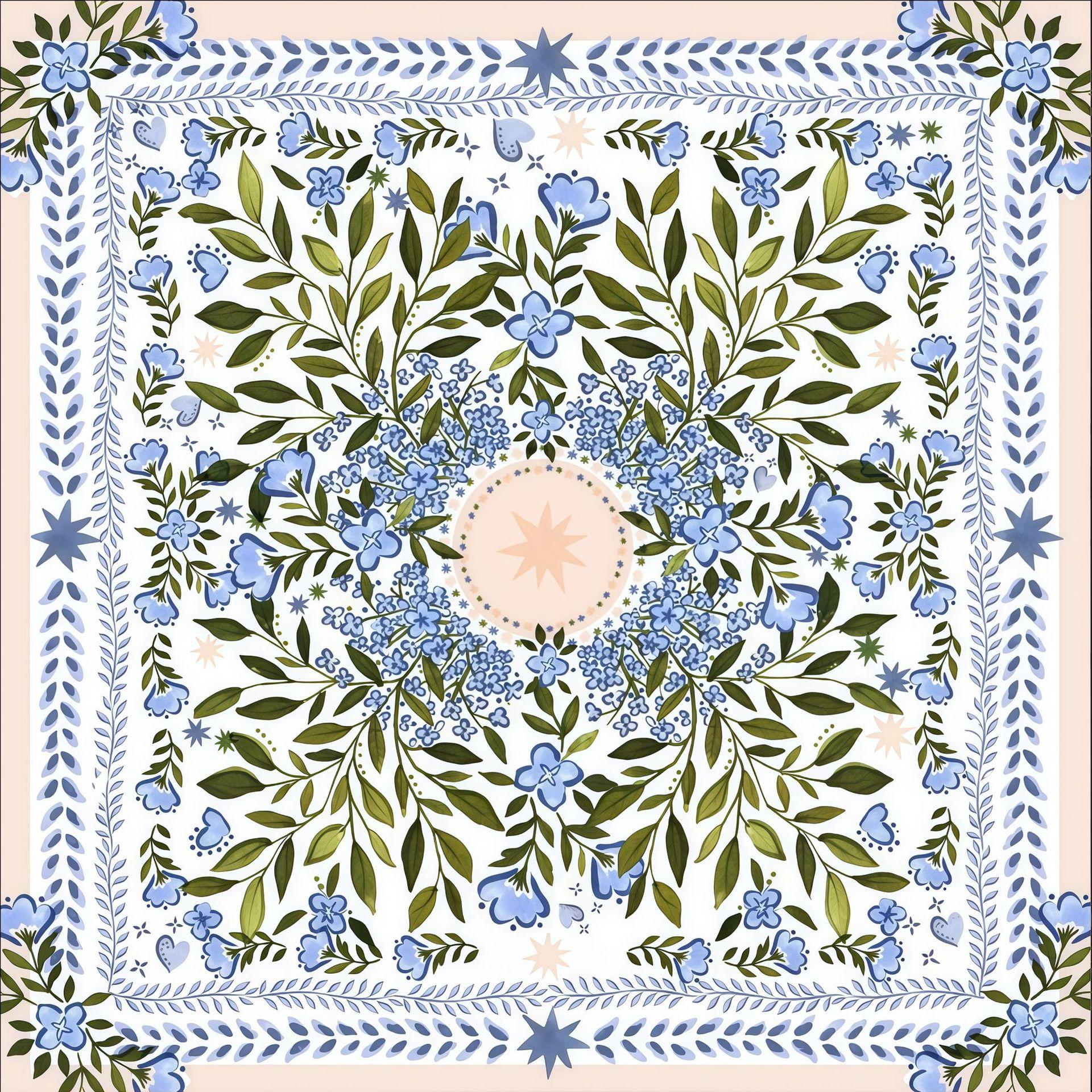 New Material Waterproof Flower White Lotus Mahjong Mat, Travel Mahjong Mat Portable Mat Mahjong for American Mahjong