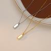 Stainless Steel Gold Stick Pendant Necklace For Women Link Chain Steel Choker Accessory