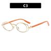 Double circle oval glasses frame women's high-end flat glasses fashionable and retro can be equipped with myopia anti-blue light eyes