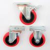 Shengxiang Eco-friendly Medium PVC Red Swivel & Fixed Caster Wheel