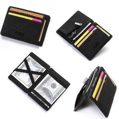 Fashion Ultra Thin Mini Wallet Men's Small Wallet Business PU Leather Magic Wallets High Quality Coin Purse Credit Card Holder Wallets