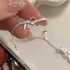 Elegant Silver Bow Choker Necklace with Snake Chain - High-End Women's Design