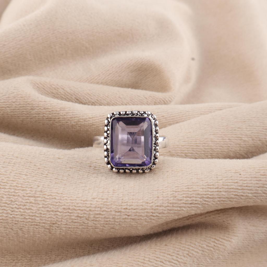 Natural Iolite Gemstone 925 Sterling Silver Handmade Jewelry Partywear Ring Thanksgiving Gift For Women RR-74-17