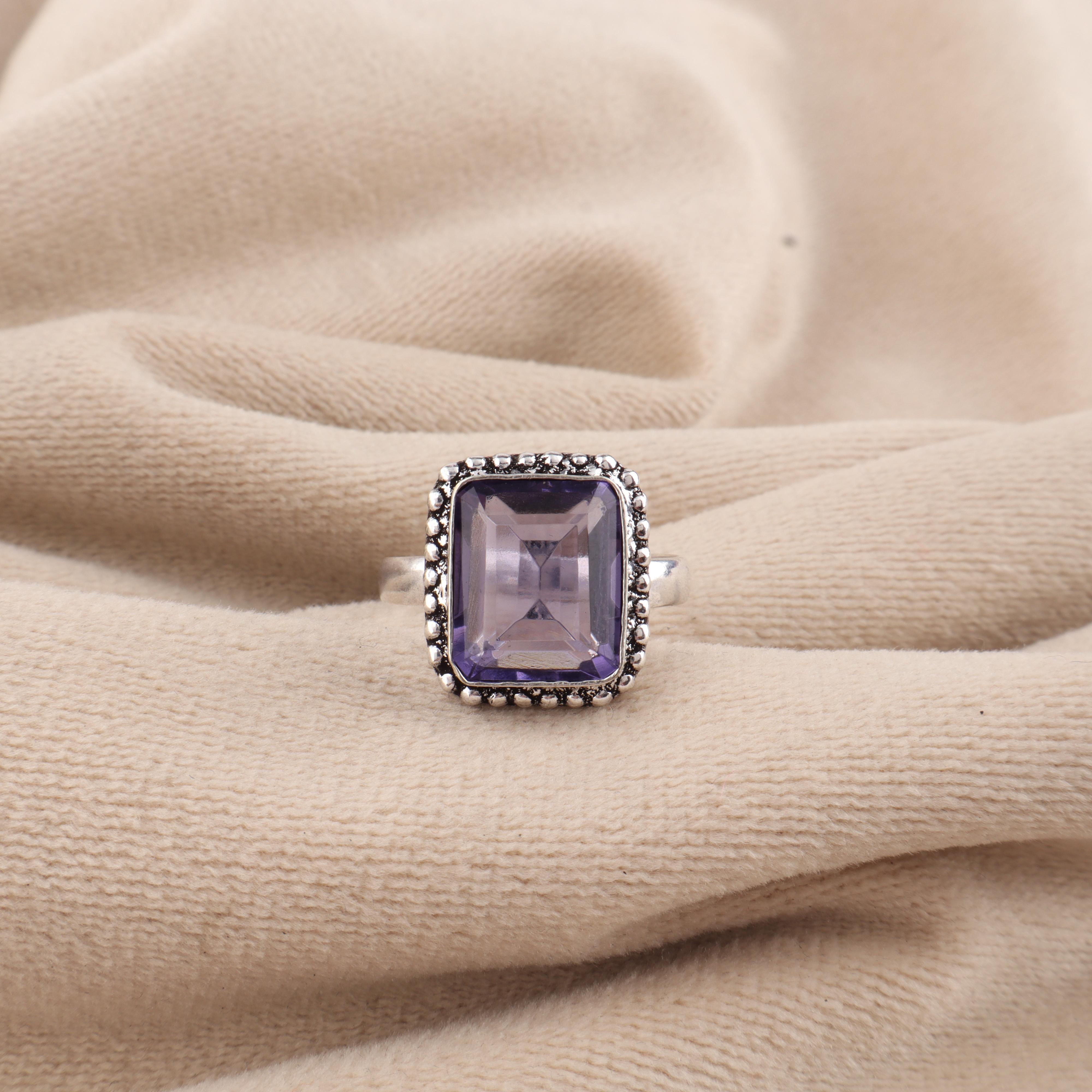 

Natural Iolite Gemstone 925 Sterling Silver Handmade Jewelry Partywear Ring Thanksgiving Gift For Women RR-74-17 13