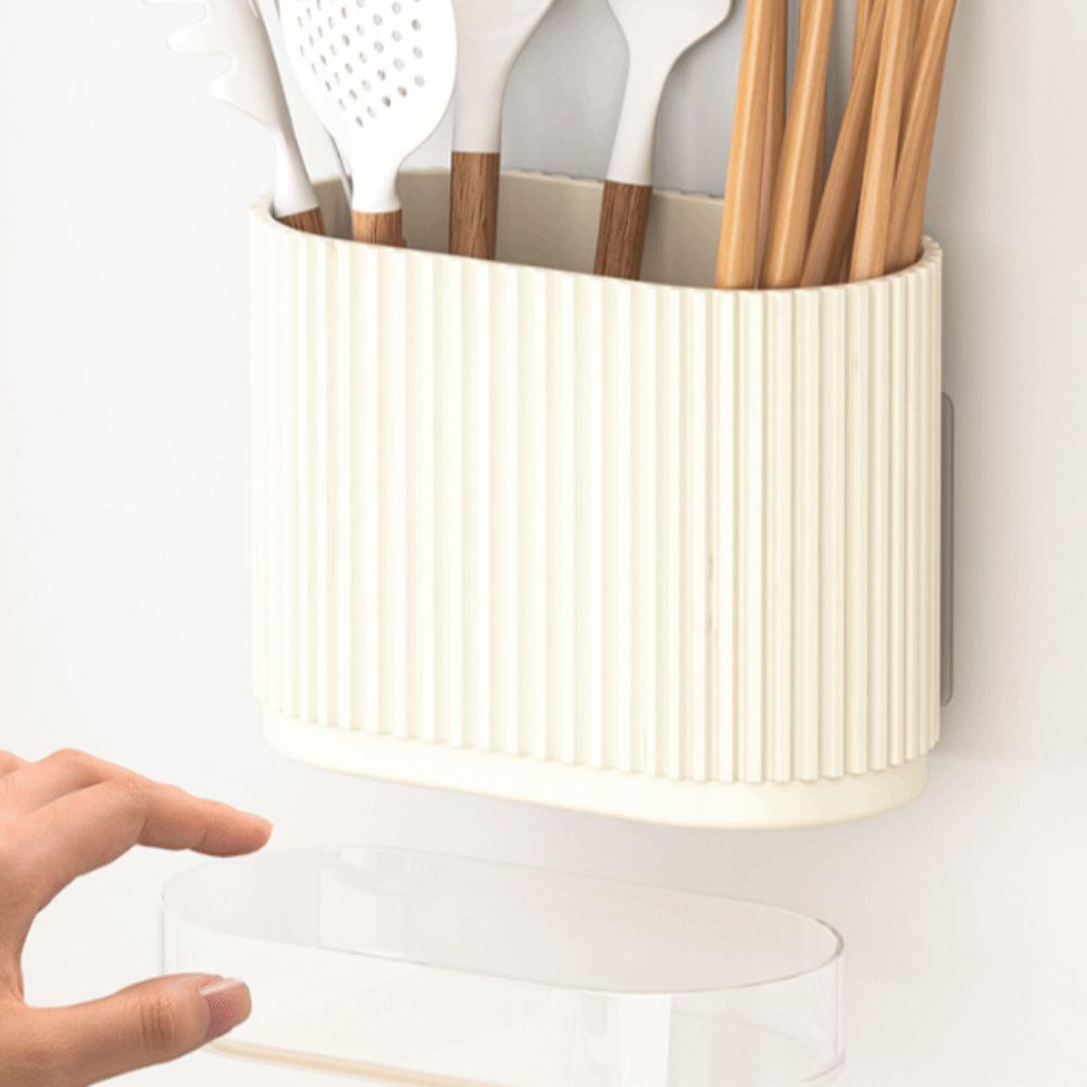 Space Saving Spoon Fork Storage Box Multi-functional Utensil Organizer Chopstick Holder Countertop