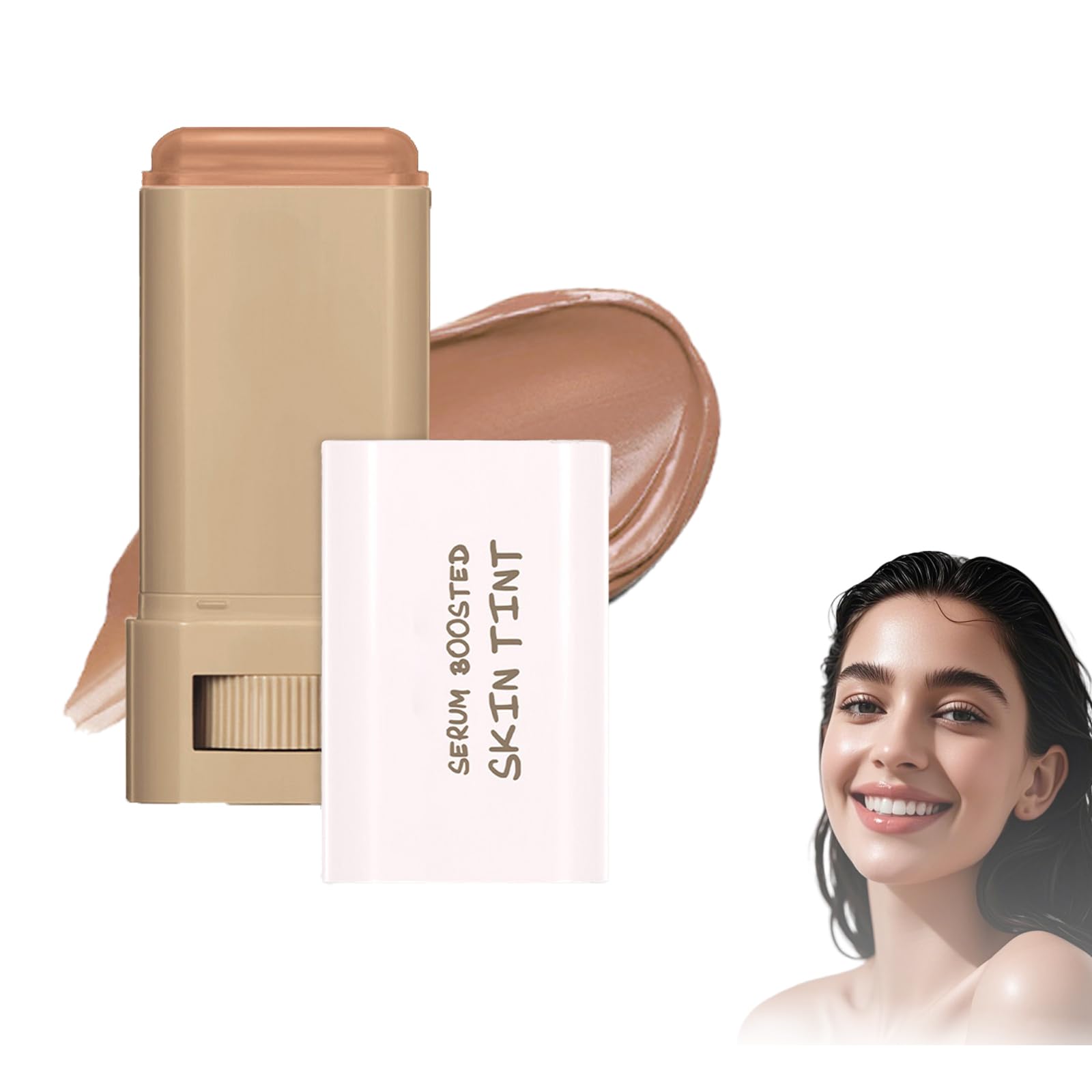 

Wimode Foundation Stick Beauty Balm Serum Boost, Natural Makeup for Skin Tone, Solid Color Moisturizing Contour Stick Foundation Primer for Women s