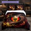 Belgium Football Pattern 3 Pieces Bedding Set Soft Microfiber Duvet Cover with Pillow Cases for Bedroom