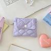 Quilted rhombus grid change bag snap card bag storage bag certificate bank card multi-function finishing small bag