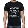 I Worship At Your Feet Mistress Funny T Shirt Tee
