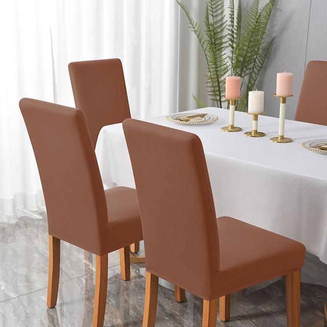 1 2 4 6pcs Solid Color Chair Cover Stretch Spandex Elastic Slipcovers Chair Covers For Dining Room Kitchen Wedding Banquet Hotel for Home