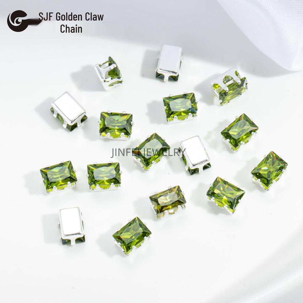 50-teiliges DIY-Schmuck-Set: Bunte rechteckige und quadratische Edelsteinbohrer