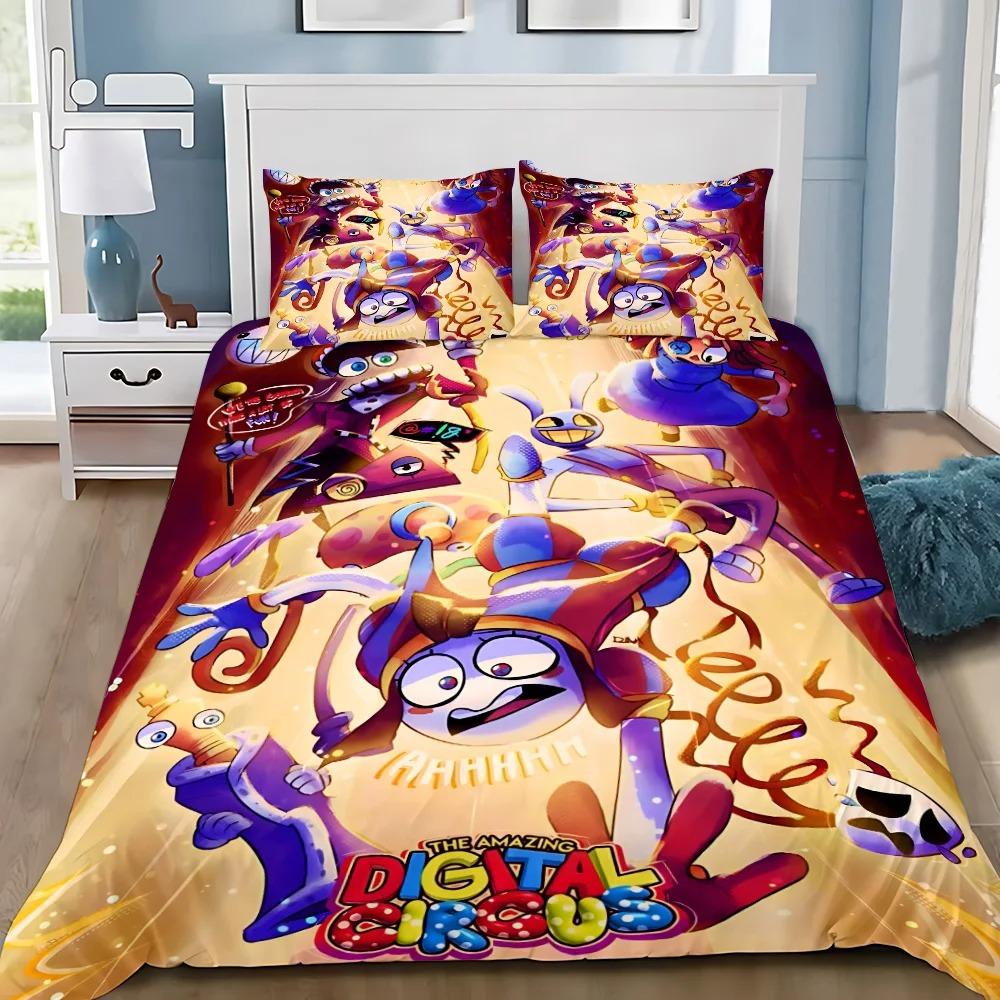 Duvet Cover Pillowcase Bedding Set The Amazing Digital Circus Adult BoyGirl Bedroom Decoration Children Single Double Large Size