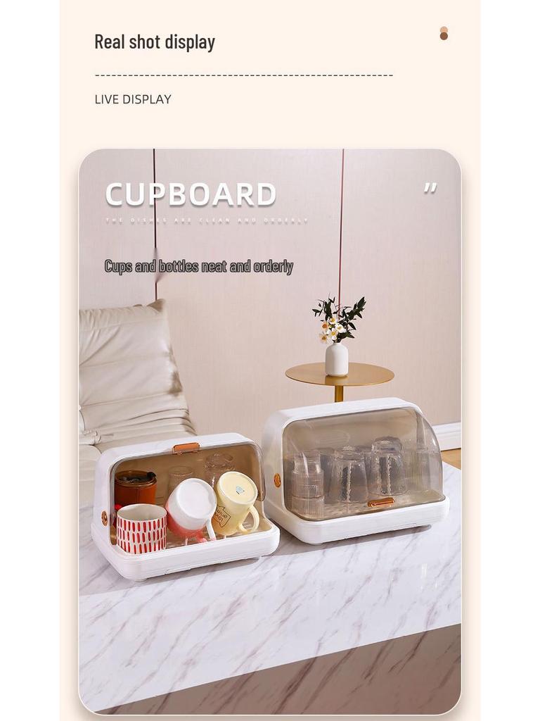 Glass Cup Drying Rack and Dustproof Holder for Wine and Water Glasses