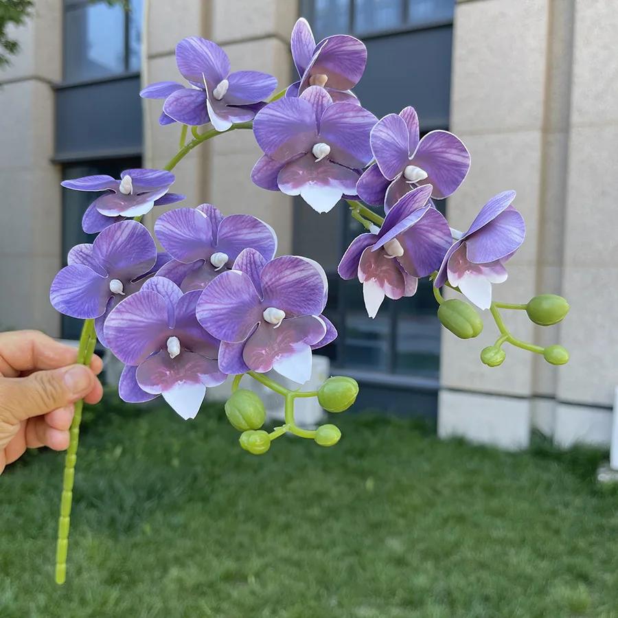 Phalaenopsis Artificial Flowers Fake Lifelike Mini Orchid Flower Stems for Wedding Event Home Decor